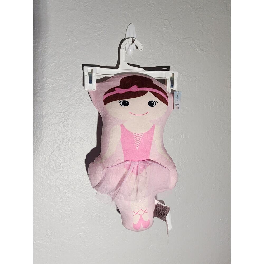 Comfort Bay Pink Ballerina Character Plush Throw Pillow